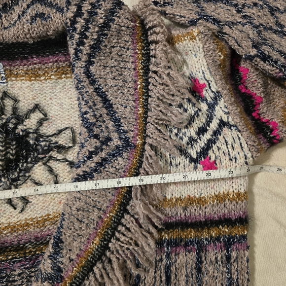 EUC Anthropologie Pink and Gray Patterned Cardigan Size XS/S - Picture 14 of 14